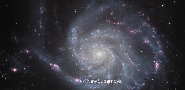 Astrônomo amador descobre supernova na nossa vizinhança