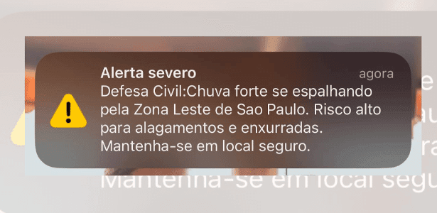 Como receber o aviso durante chuva forte