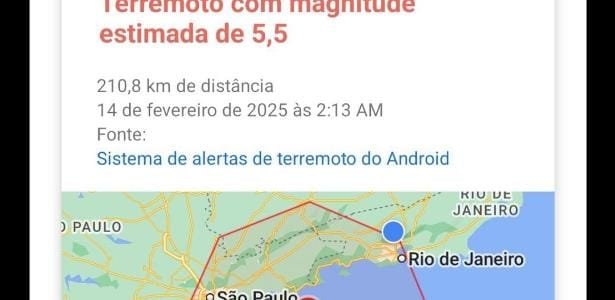 Google desativa alerta pra terremoto no Brasil após erro no RJ e em SP
