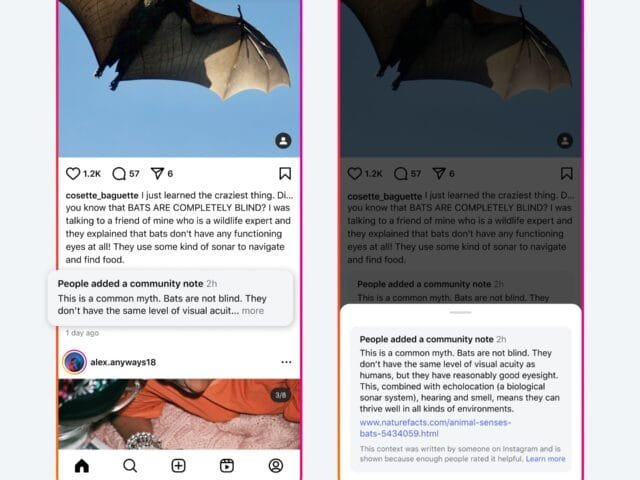 Meta começa a testar 'notas da comunidade' no Instagram e Facebook na próxima semana nos EUA