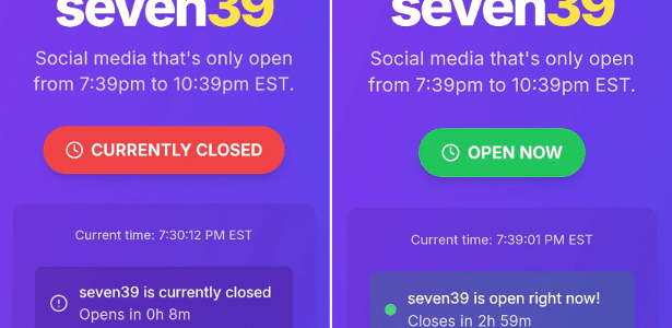 Testei Seven39, nova rede social funciona só 3h ao dia